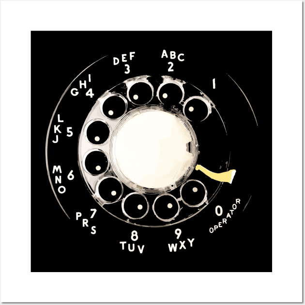 rotary dial telephone Wall Art by Lamink